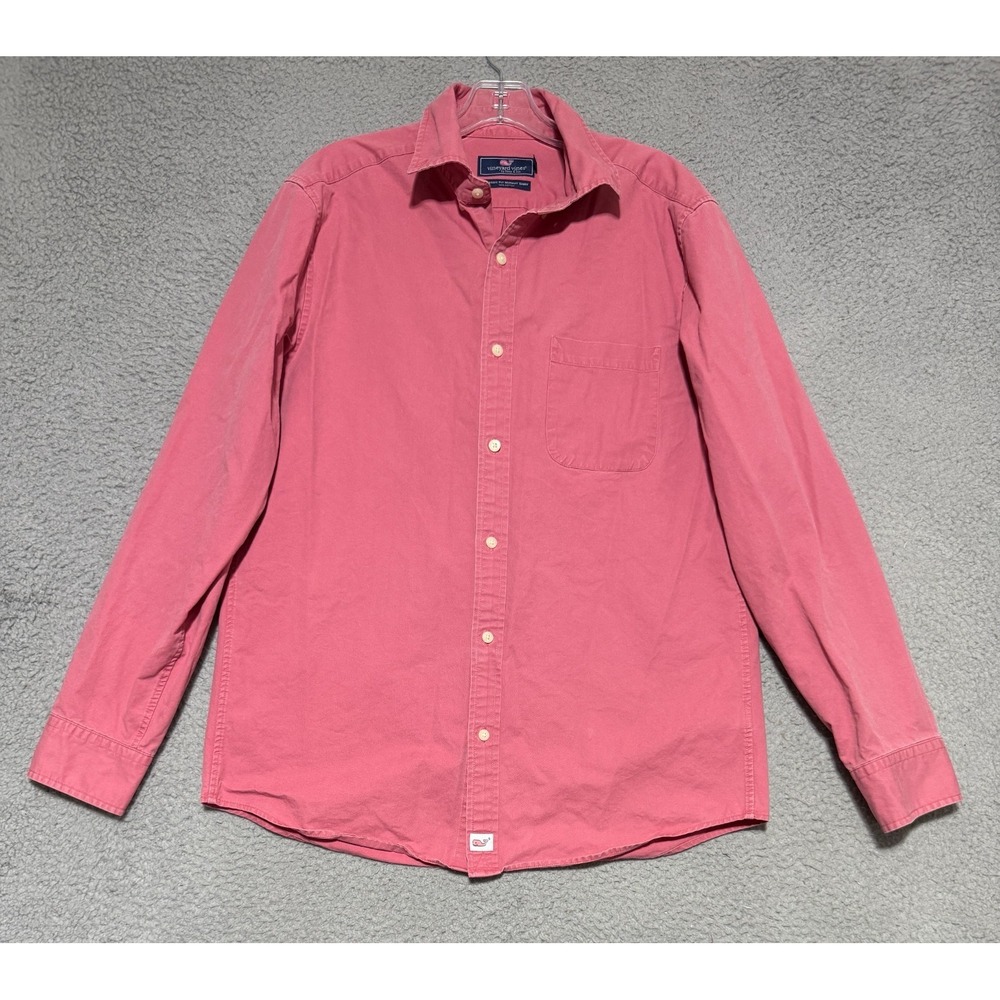 Vineyard Vines by Shep & Ian Classic Fit Murray Shirt Pink Long sleeve mens Med